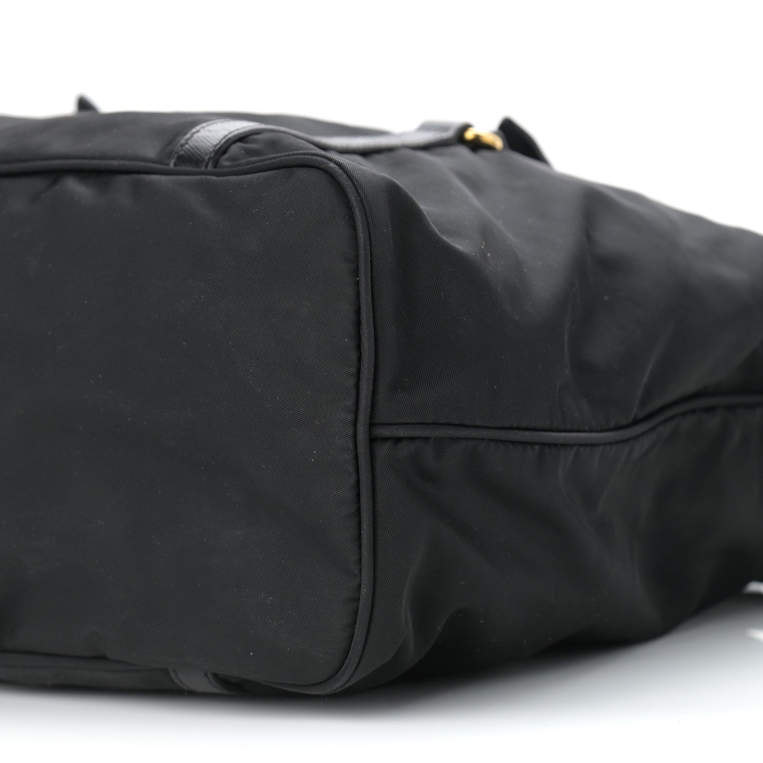 Prada Tessuto Nylon Soft Calf Tote Black 11 of 11
