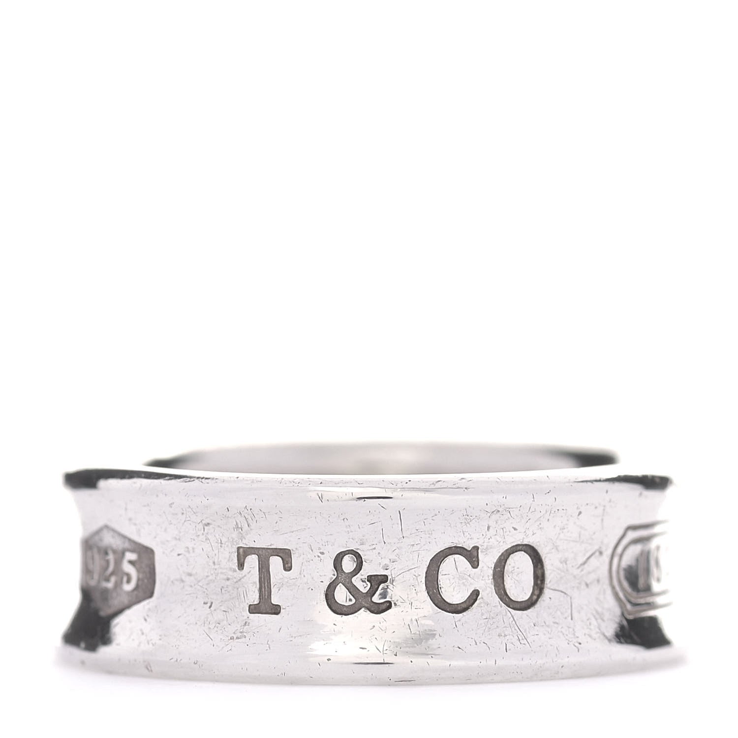 Tiffany Sterling Silver 1837 Band Ring 54 6.75 1 of 6
