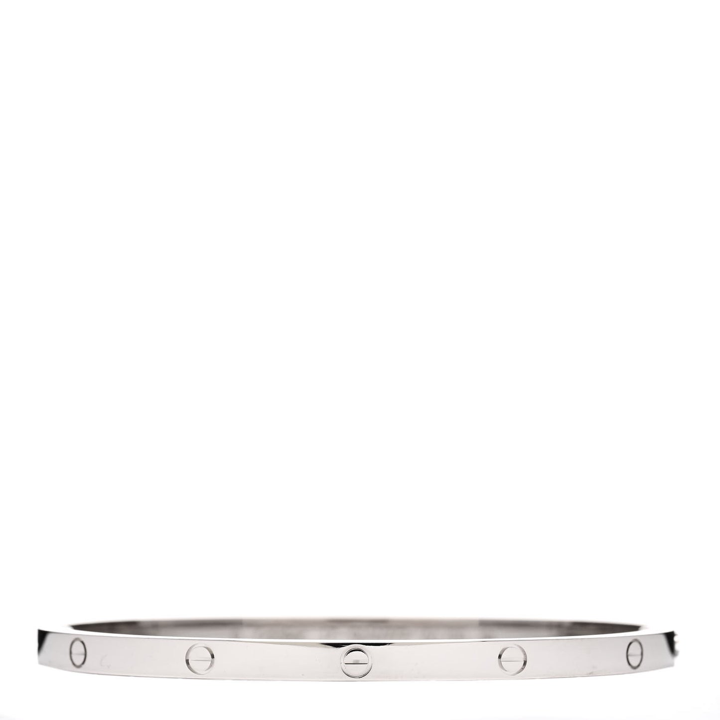 18K White Gold Small LOVE Bracelet 17