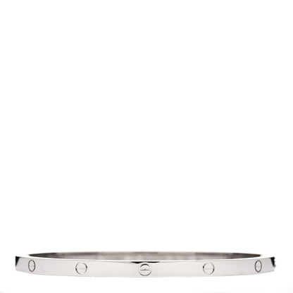 Cartier 18K White Gold Small LOVE Bracelet 17 1 of 3