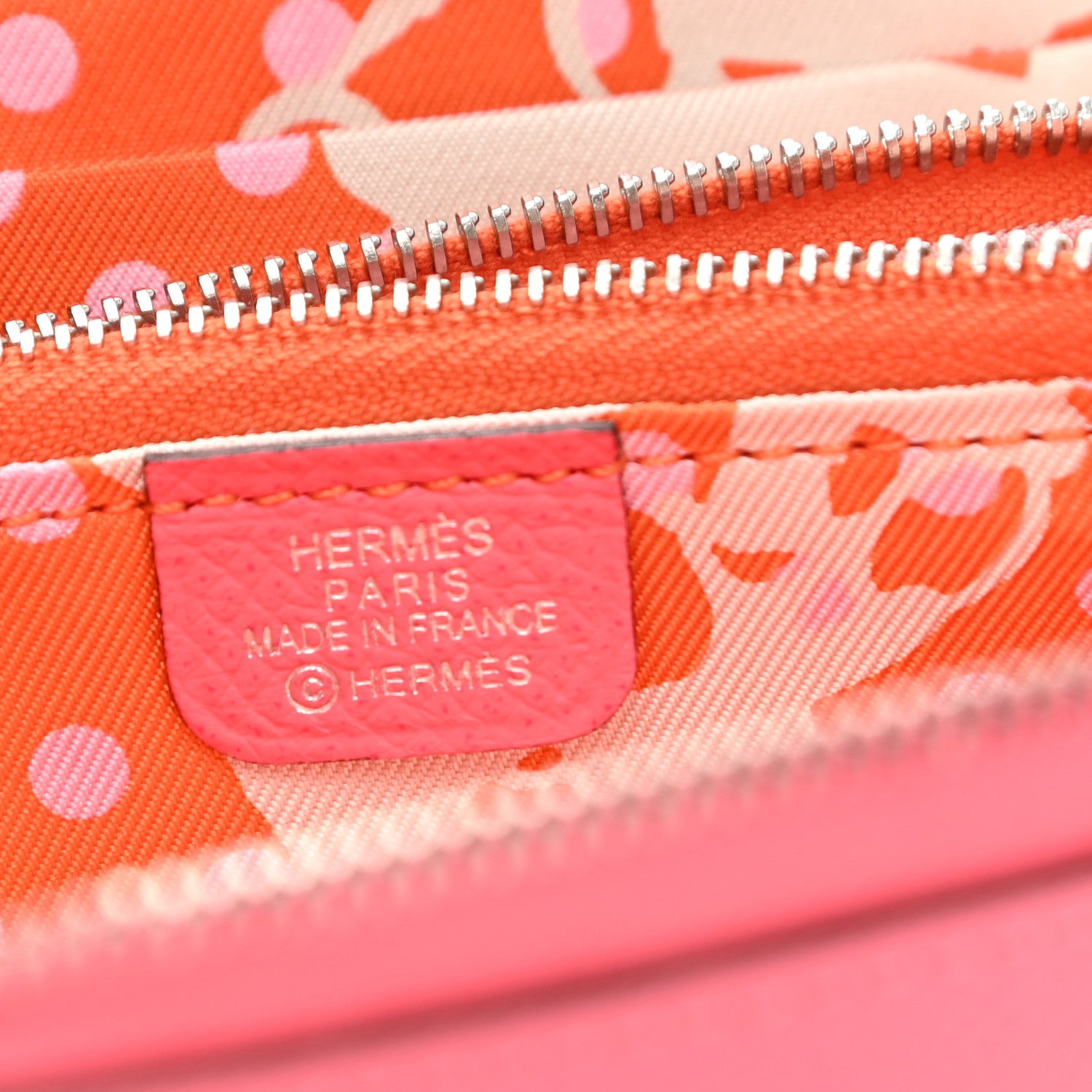 Hermes Epsom Silk'In Compact Wallet Rose Azalee 6 of 9