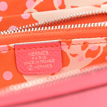 Hermes Epsom Silk'In Compact Wallet Rose Azalee 6 of 9