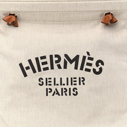 Hermes Canvas Swift Aline Grooming Bag Gold 6 of 6