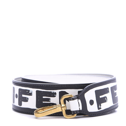 Fendi X JOSHUA VIDES Vitello Grace Logo Regular Strap You Optical White Black 1 of 5