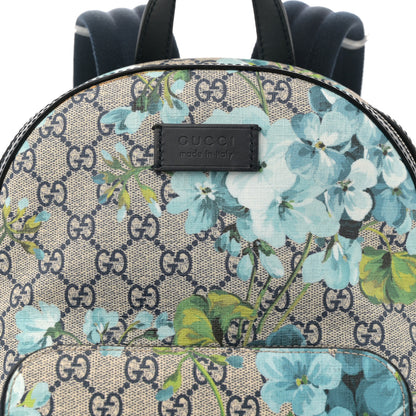 Gucci GG Supreme Monogram Blooms Small Day Backpack Blue 8 of 10