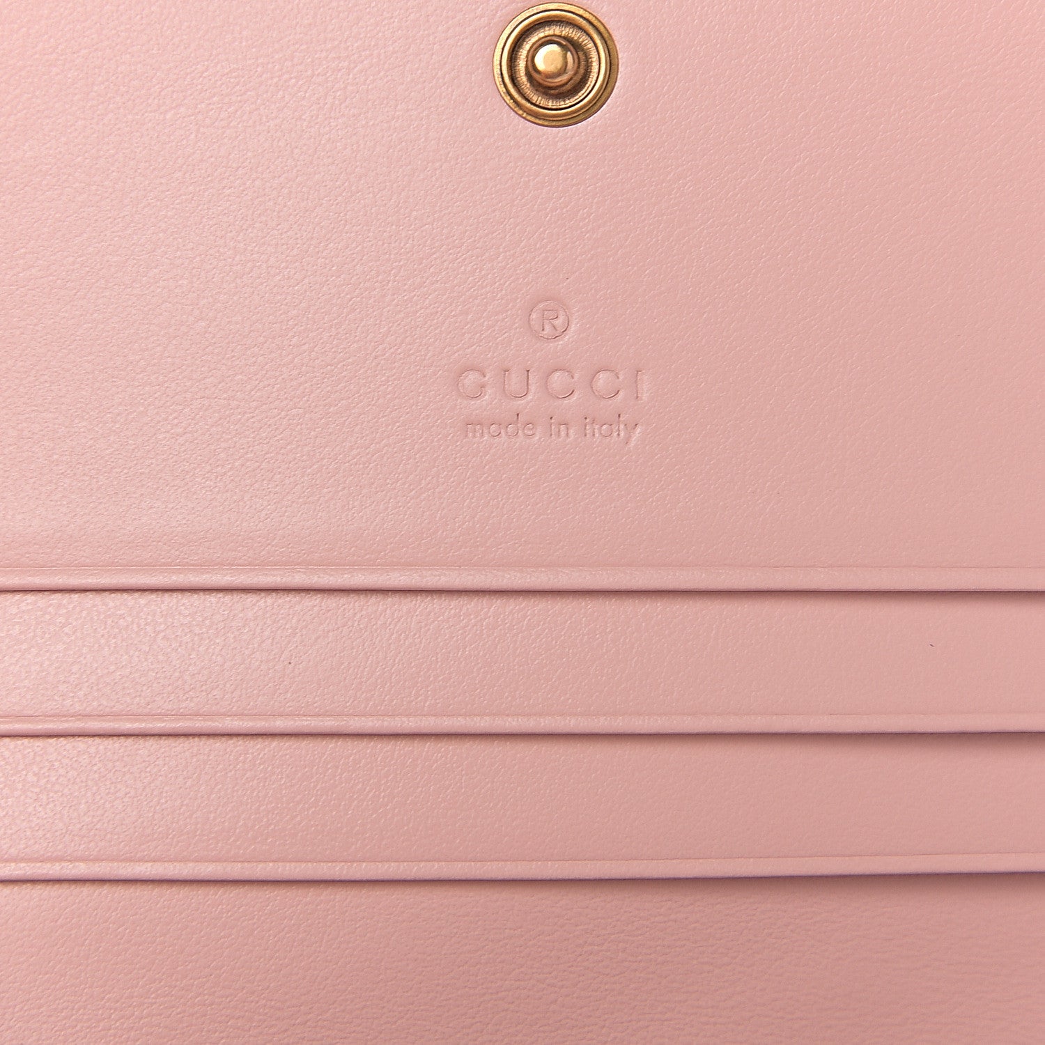 Gucci Calfskin Matelasse GG Marmont Card Case Wallet Perfect Pink 5 of 6