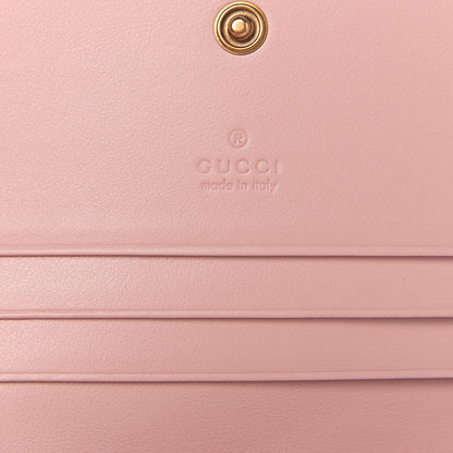 Gucci Calfskin Matelasse GG Marmont Card Case Wallet Perfect Pink 5 of 6
