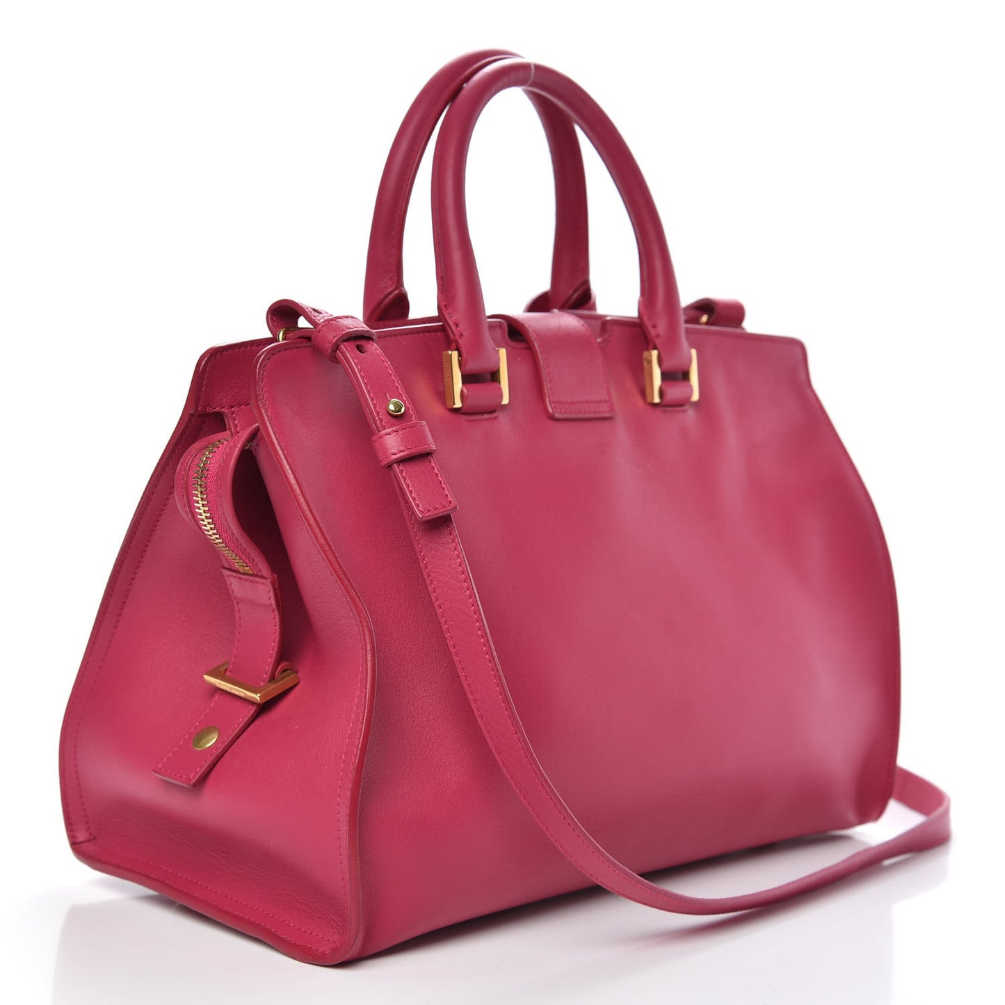 Calfskin Small Classic Y Cabas Fuchsia