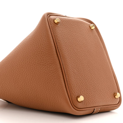 Hermes Taurillon Clemence Picotin Lock 18 PM Gold 9 of 11