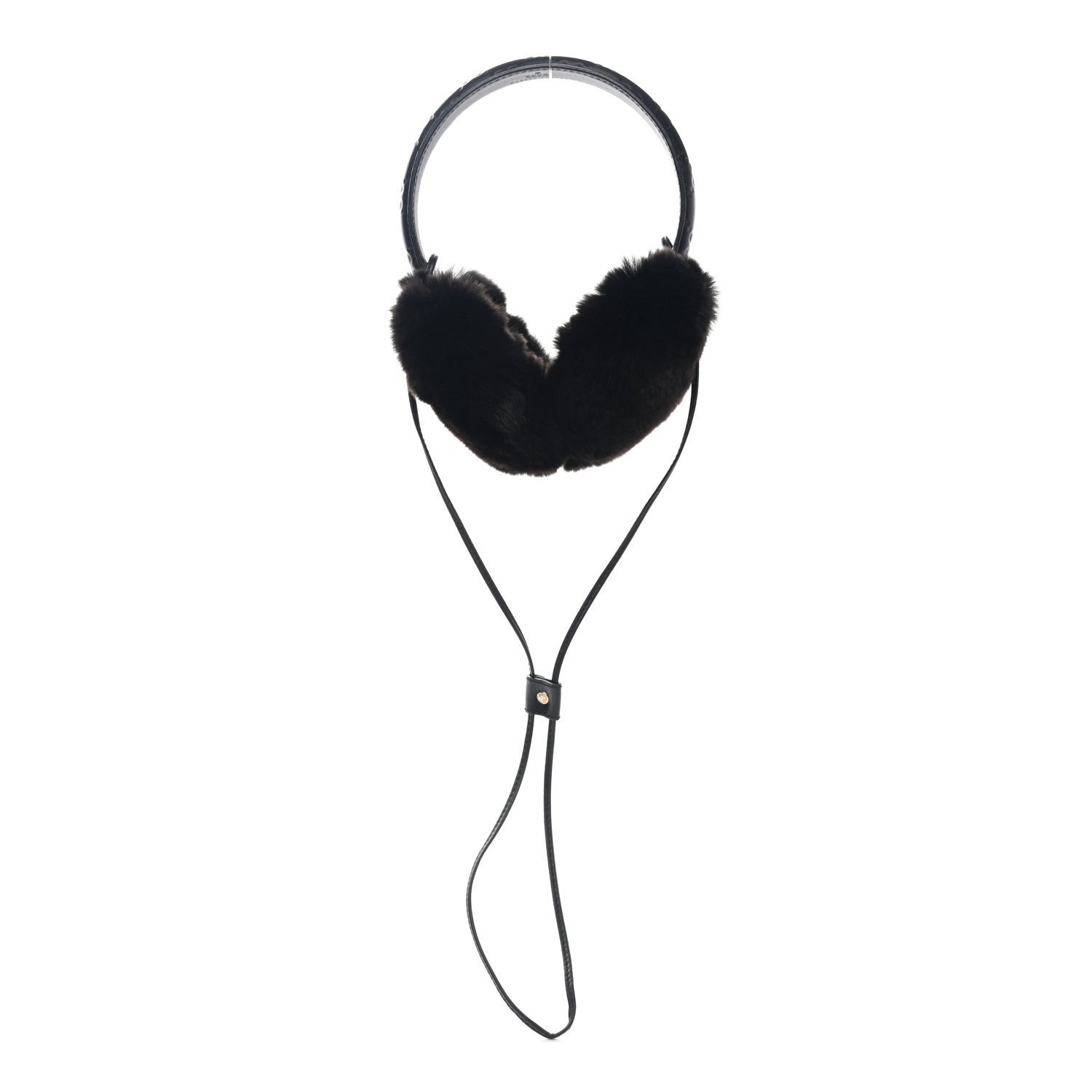 Gucci Guccissima Fur Ear Muffs Black 1 of 4