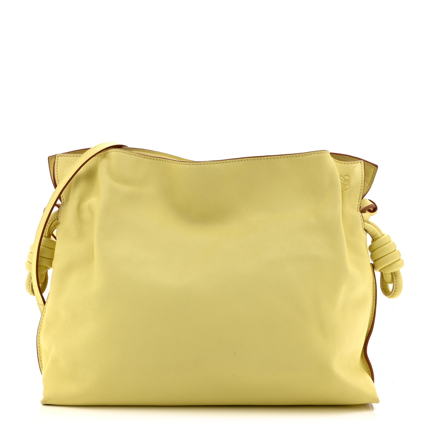 Calfskin Small Flamenco Knot Bag Yellow