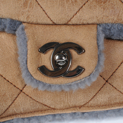 Chanel Shearling Sheepskin Quilted Medium Flap 5 of 9