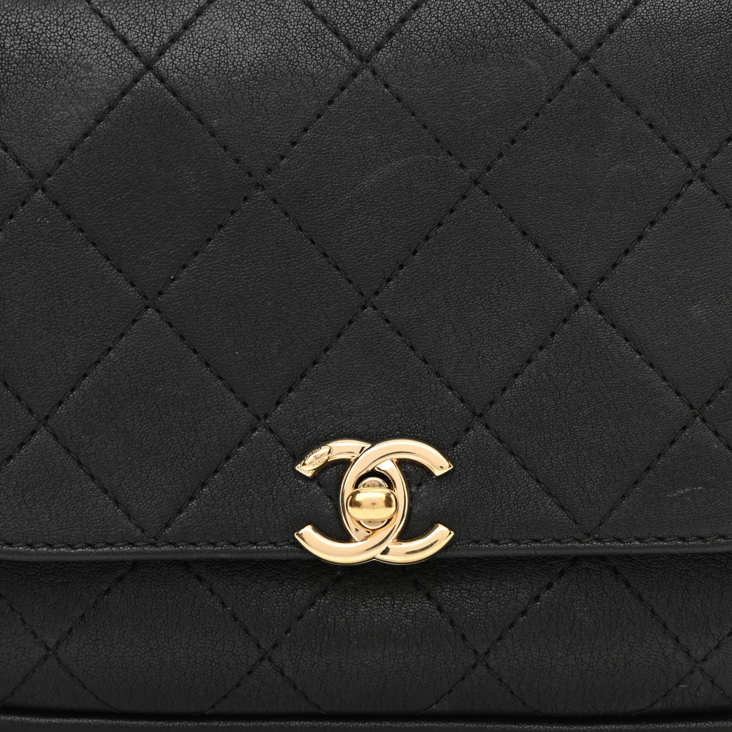 Chanel Goatskin Stitched Casual Trip Single Flap Black 14 of 19