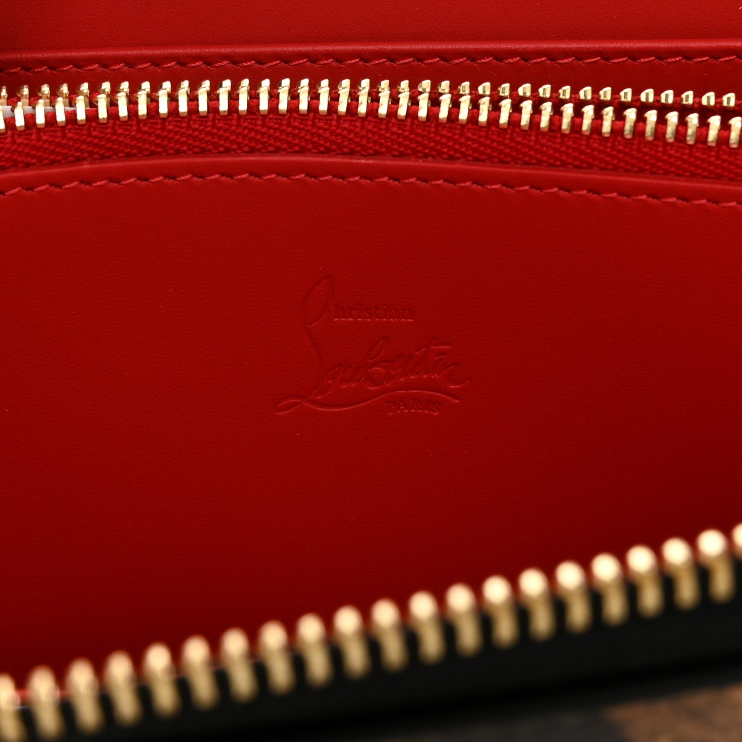 Christian Louboutin Calfskin Empire Leopard Panettone Zip Around Wallet Brown 6 of 10