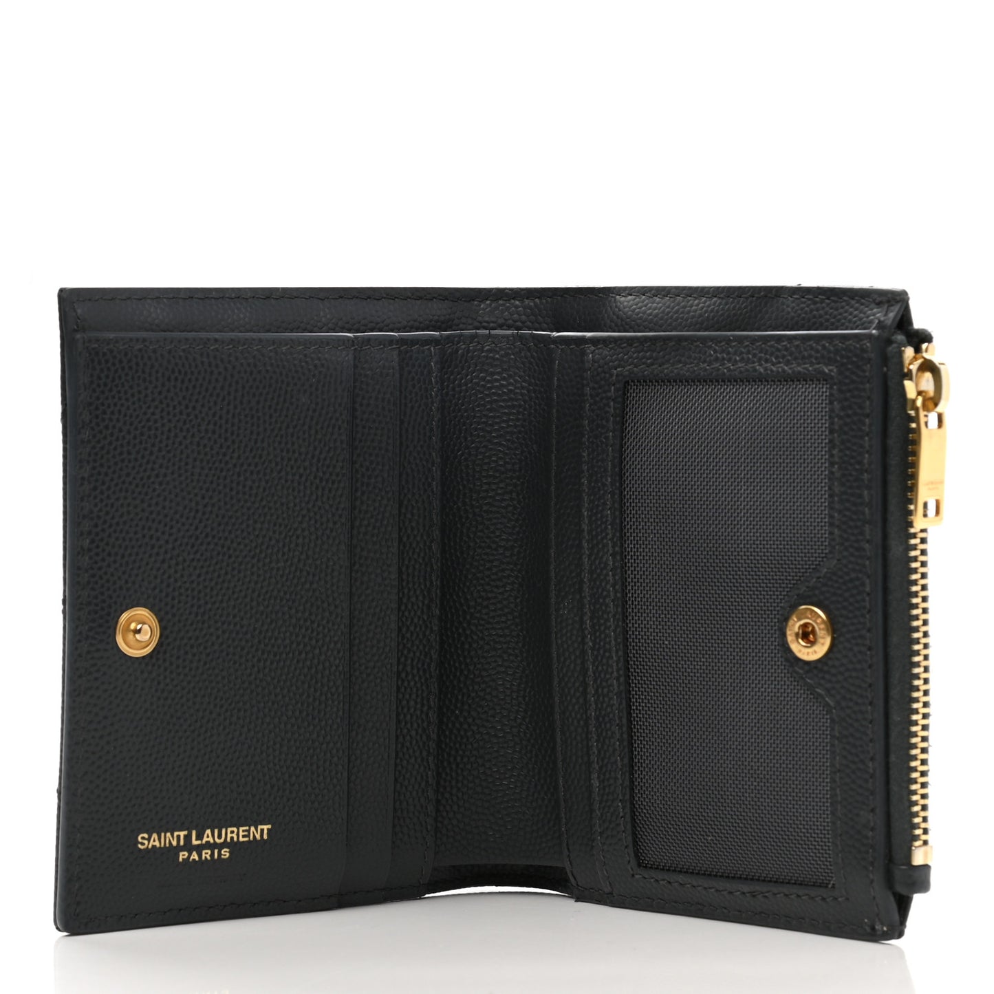 Grain De Poudre Matelasse Chevron Monogram Zipped Card Case Dark Smog