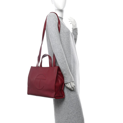 Telfar Vegan Leather Medium Shopping Bag Oxblood 2 of 15