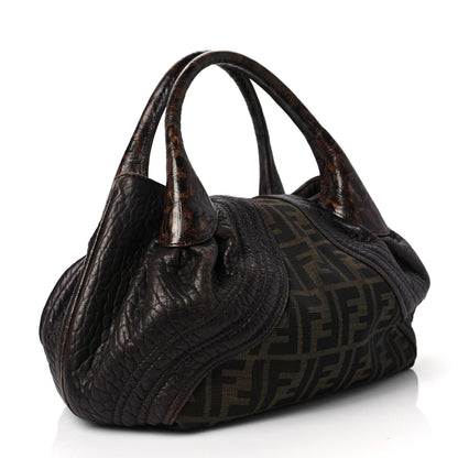 Fendi Zucca Nappa Nuvolata Vitello Tortuga Small Spy Tobacco Moro 3 of 7