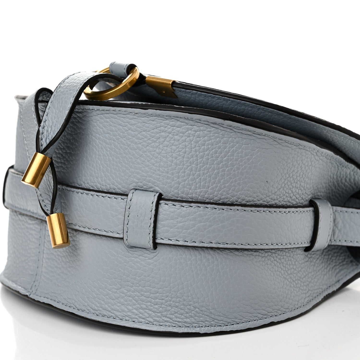 Chloe Grained Calfskin Small Marcie Saddle Bag Shady Blue 10 of 10