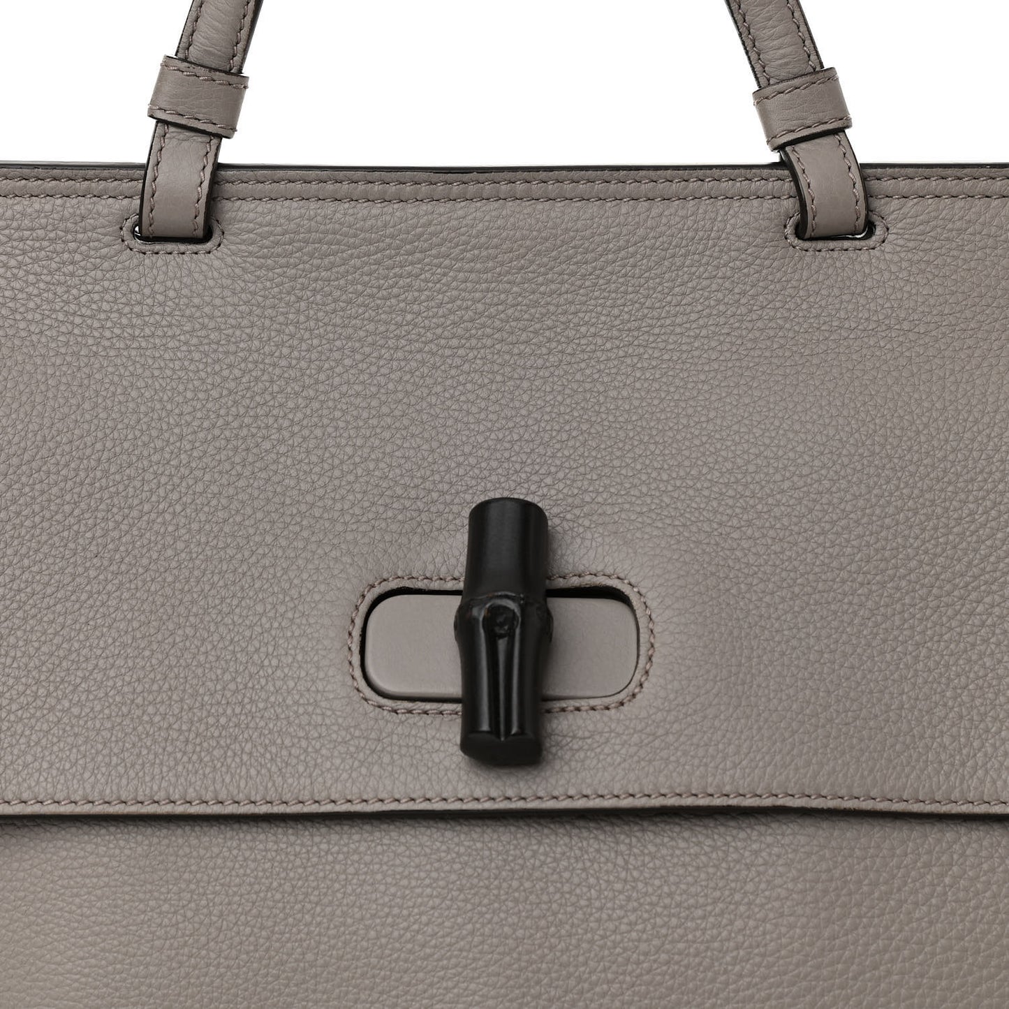 Cellarius Calfskin Large Bamboo Daily Top Handle Bag Storm Grey