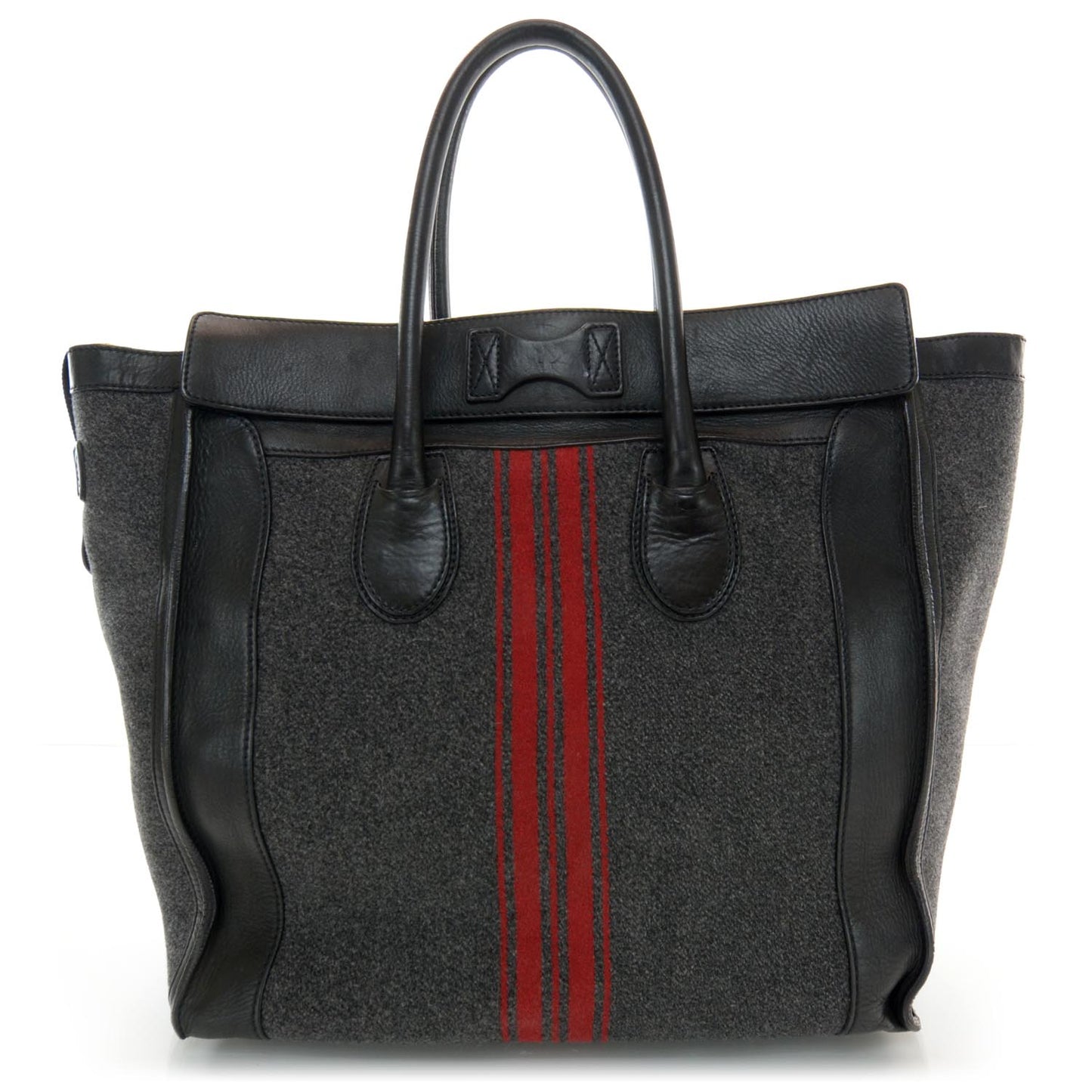 Wool Racer Stripe Medium Luggage