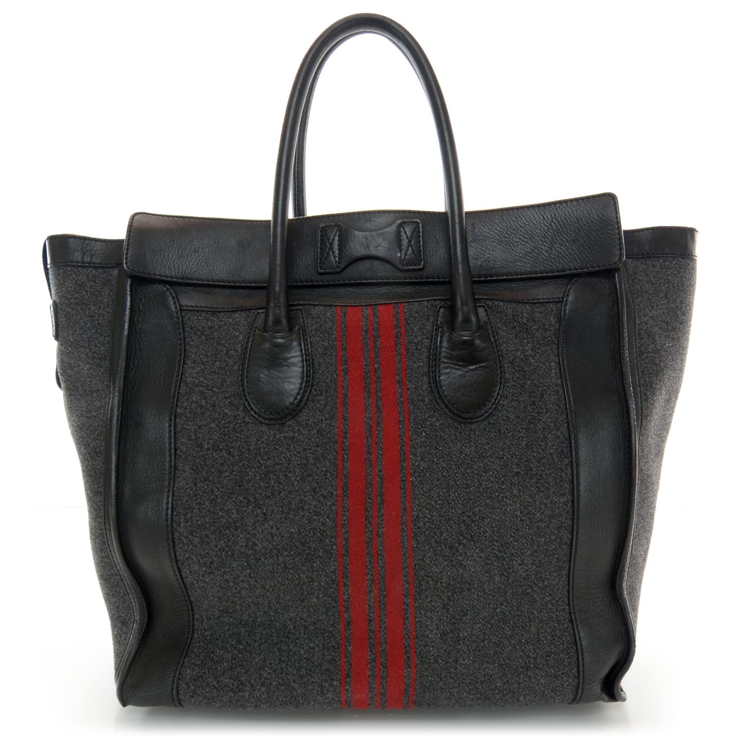 Celine Wool Racer Stripe Medium Luggage 11 of 15