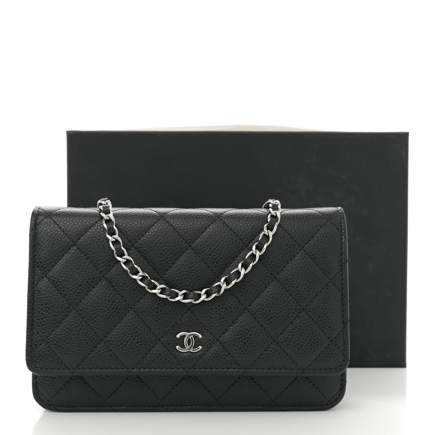 Chanel Caviar Quilted Wallet on Chain WOC Black 11 of 11