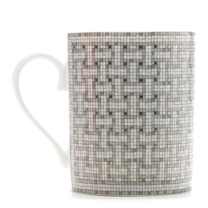 Hermes Porcelain Mosaique au 24 Mug Platinum 1 of 7