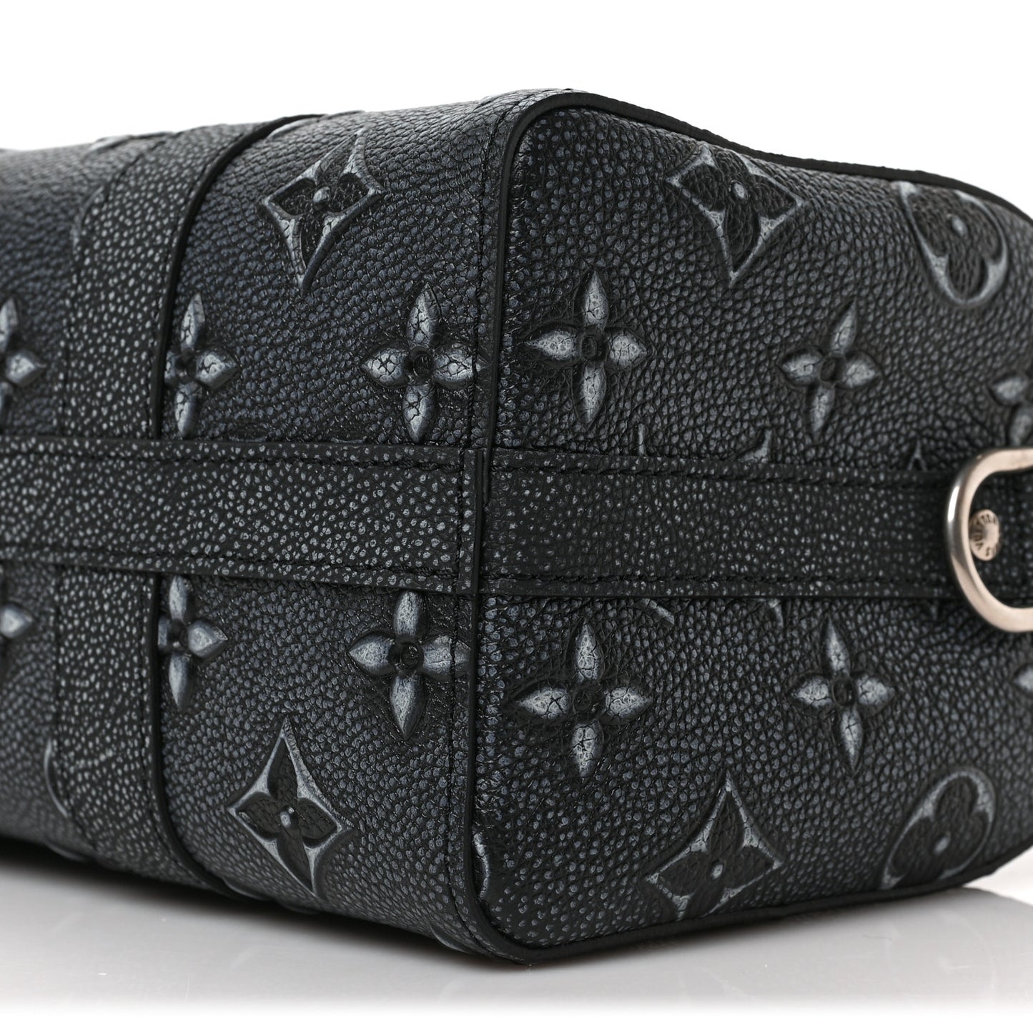 Cowhide Faded Monogram City Keepall Charcoal