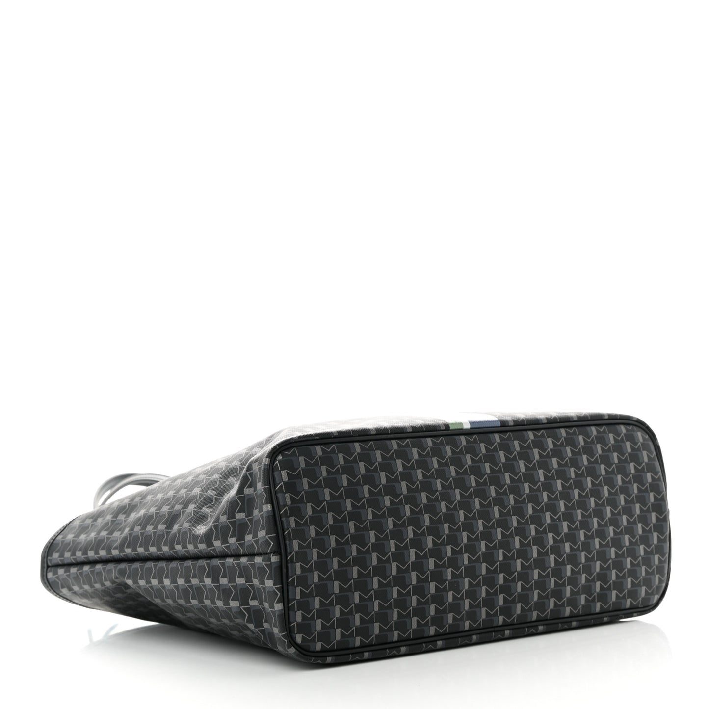 Grained Calfskin Canvas 1920 Oh! Tote Ruban MM Carbon Silver