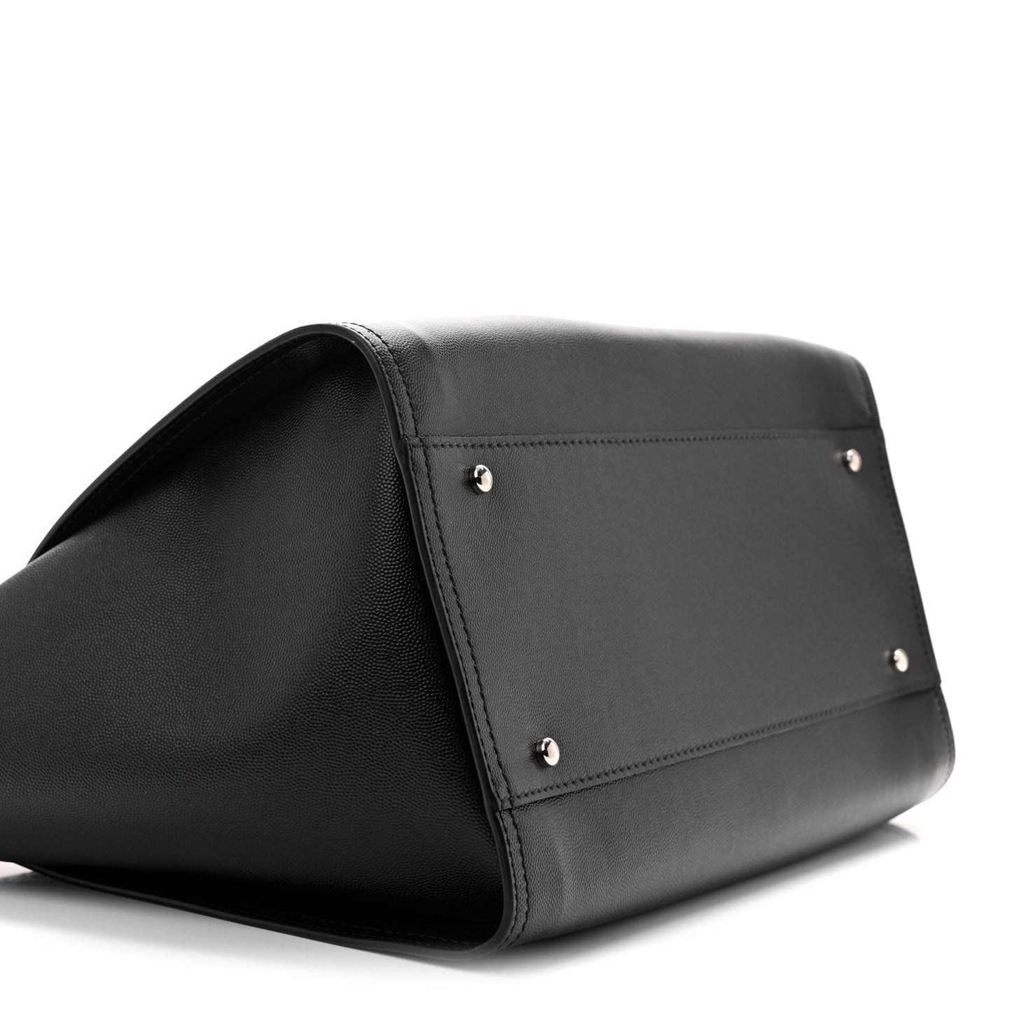 Caviar Medium Studded Deauville Tote Black