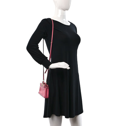 Fendi Shiny Nappa Micro Peekaboo Iconic Satchel Rosa Fluo 2 of 8