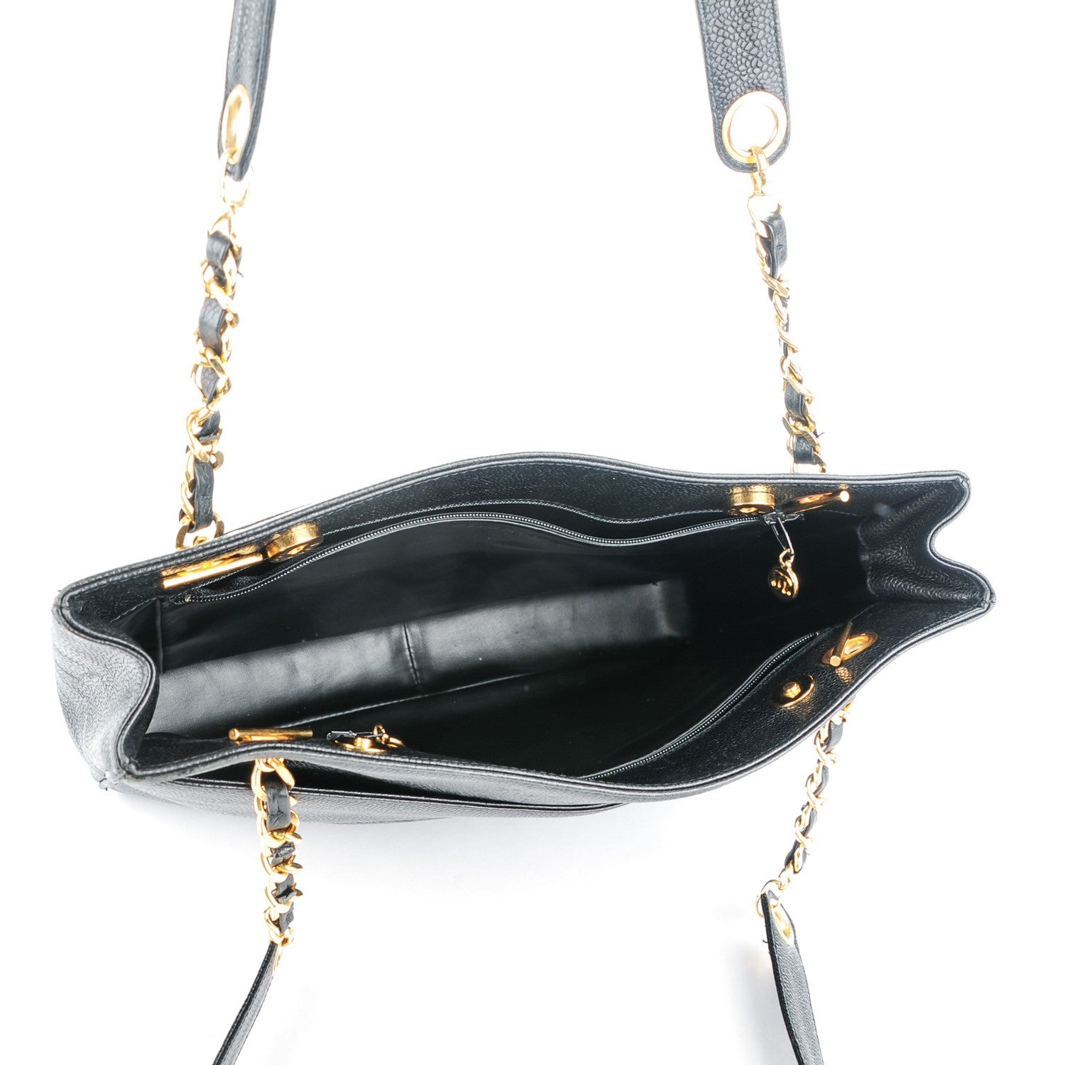 Chanel Caviar CC Shoulder Bag Black 5 of 9
