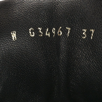 Chanel Lambskin Logo Strap Sneakers 37 Ivory Black 6 of 11