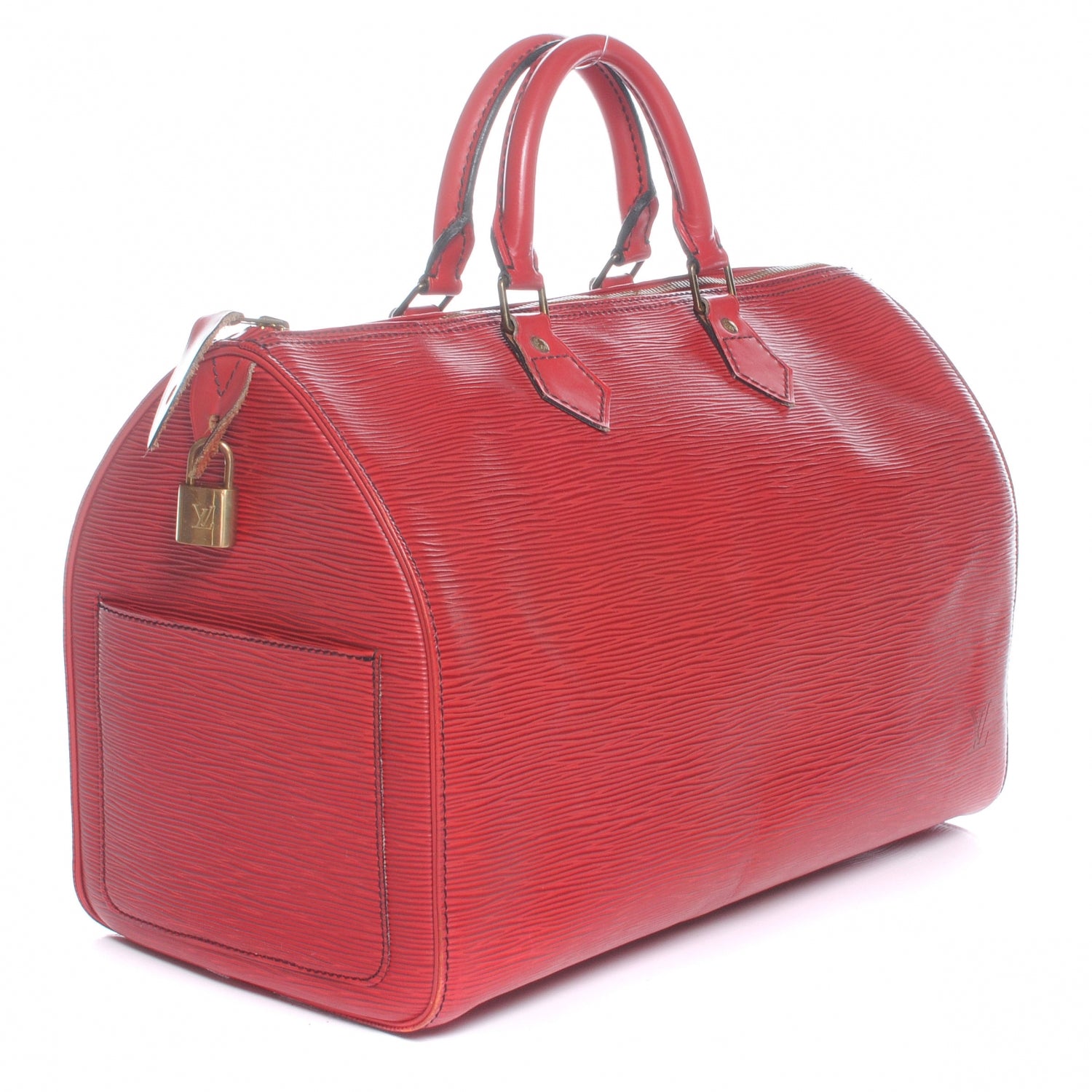 Louis Vuitton Epi Speedy 35 Rouge 3 of 7