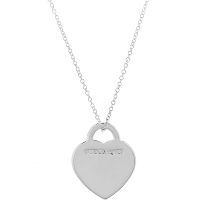 Tiffany Sterling Silver Small Return to Tiffany Heart Pendant Necklace 5 of 8