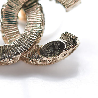 Chanel Enamel CC Baroque Earrings Black Gold 4 of 8