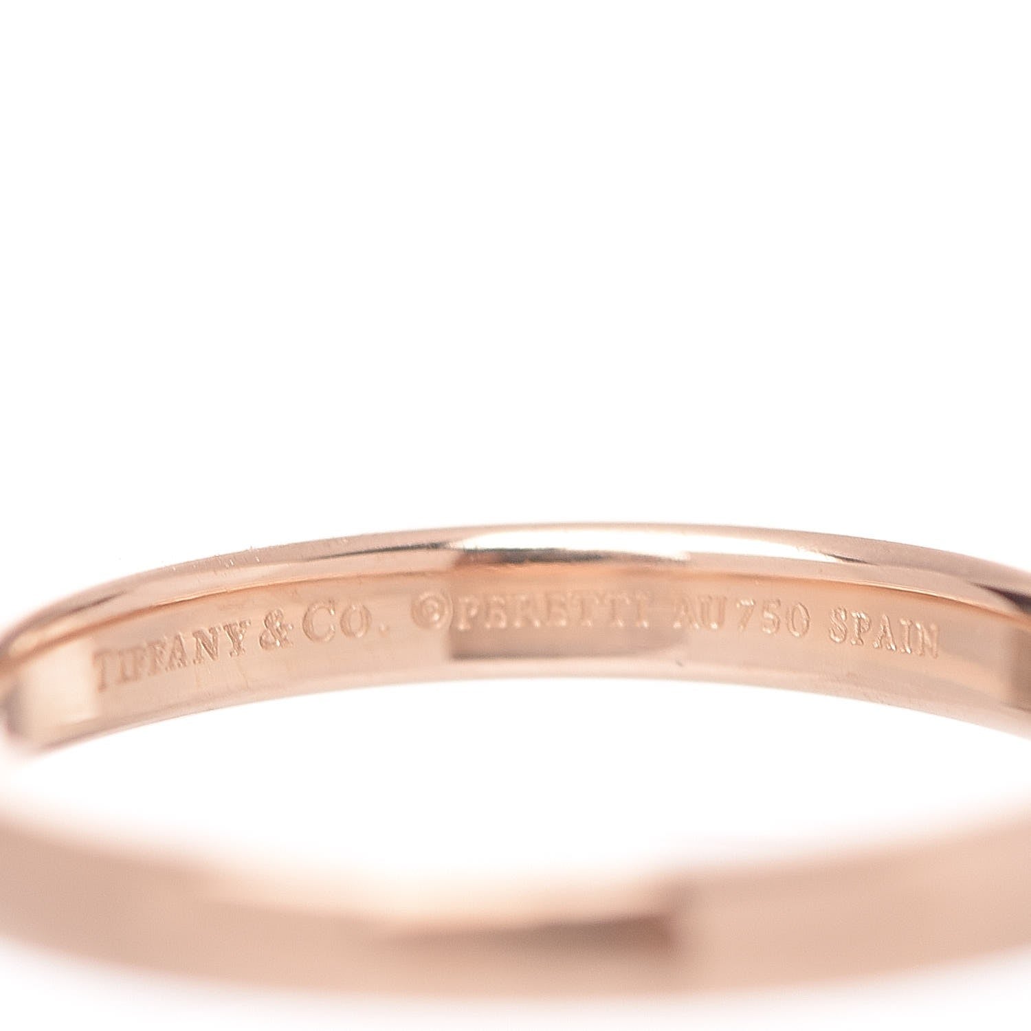 Tiffany 18K Rose Gold Elsa Peretti Stacking Band Ring 53.5 6.5 3 of 3