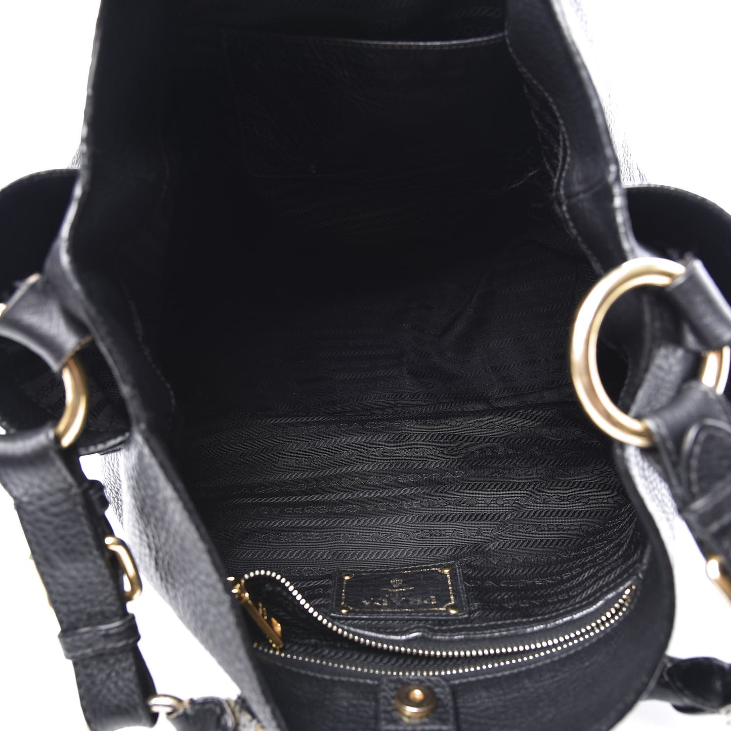 Vitello Daino Side Pocket Hobo Black