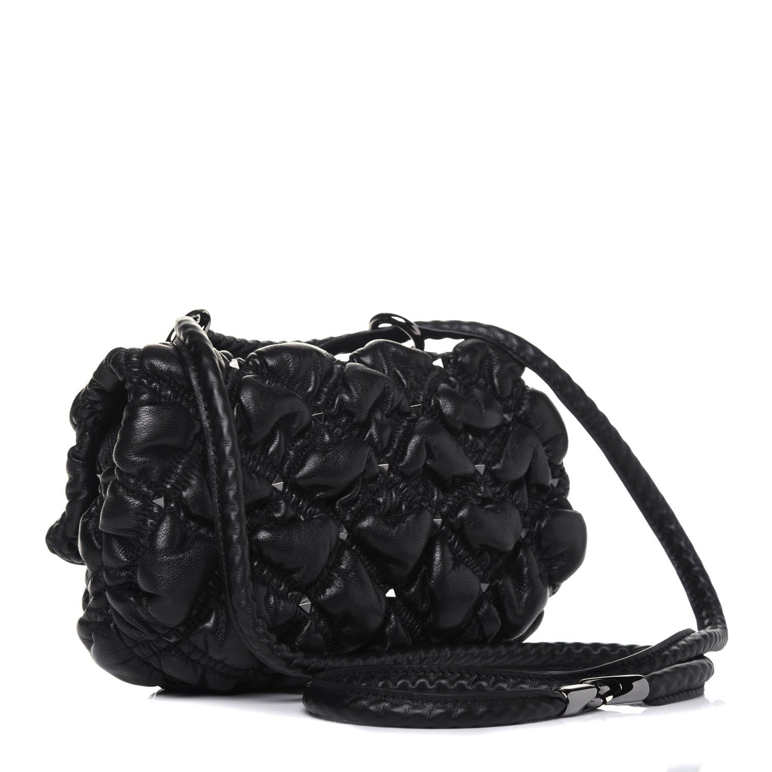 Valentino Garavani Nappa Small Spikeme Shoulder Bag Black 3 of 10