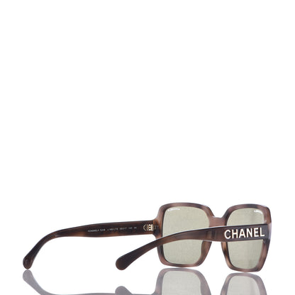 Chanel Acetate 24K Gold Mirror Square Sunglasses 5408 Brown 4 of 8