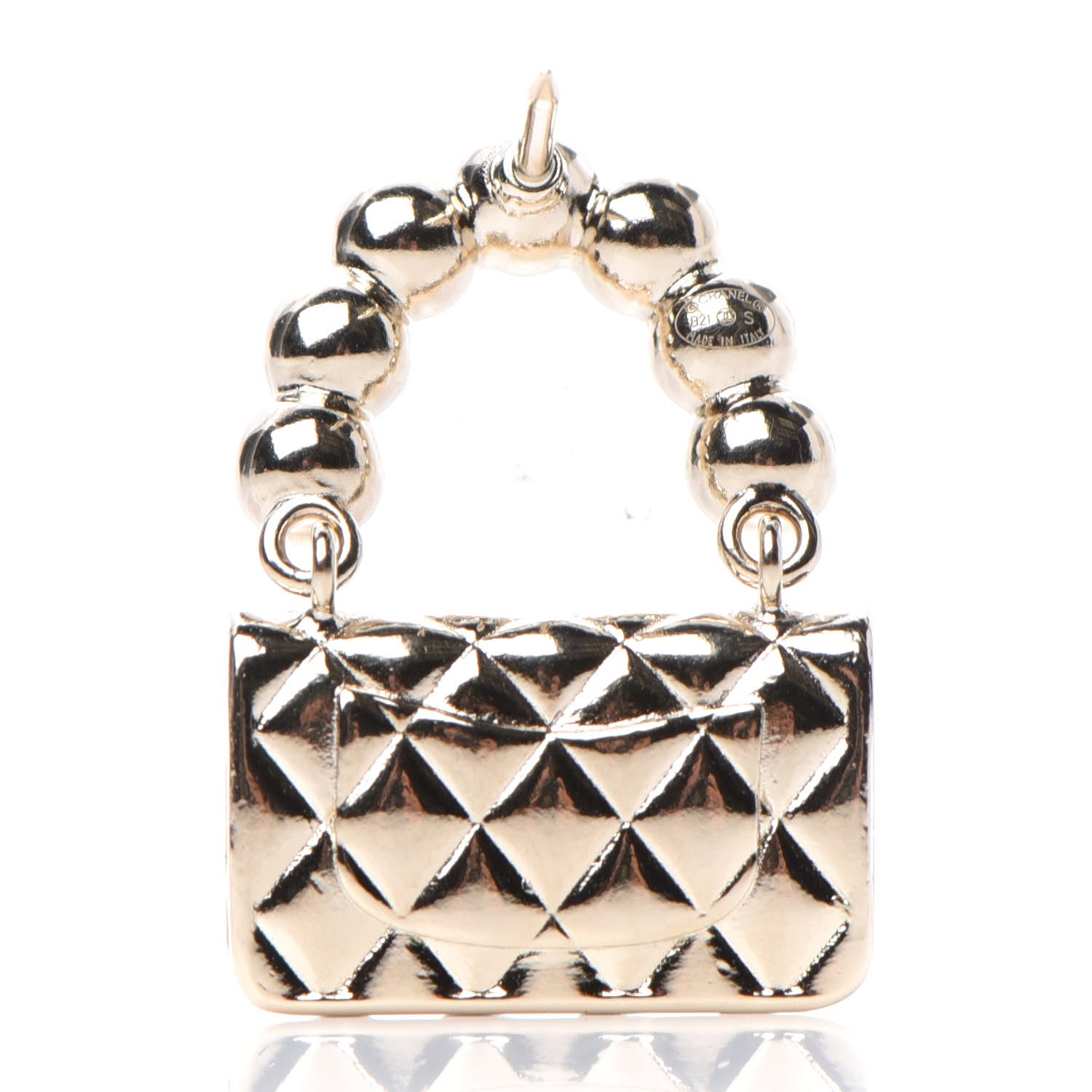 Chanel Pearl Quilted Flap Brooch Gold 3 of 5
