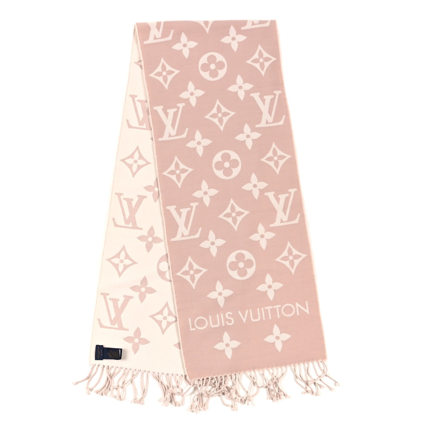 Wool Monogram LV Essential Scarf Beige Rose