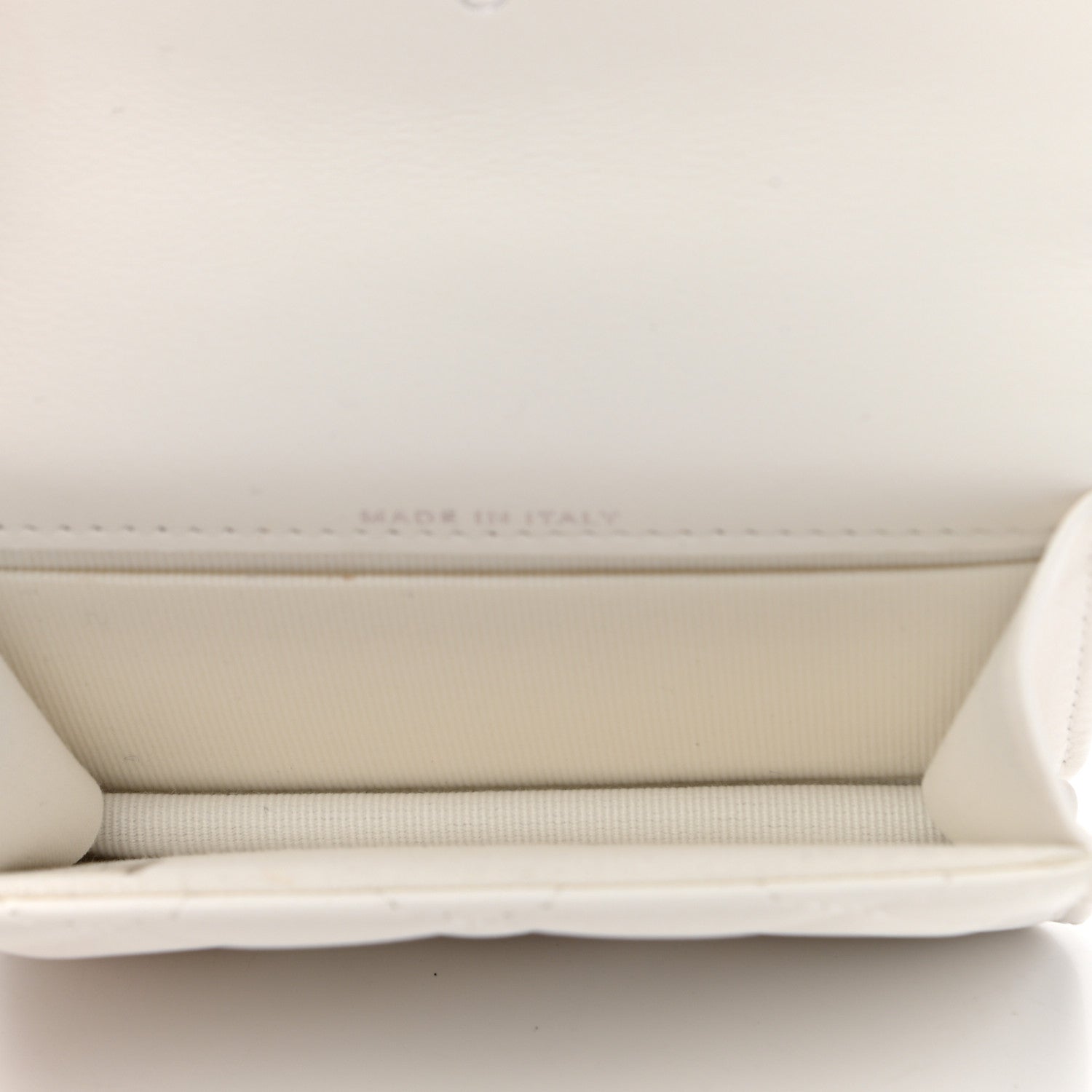 Chanel Lambskin Quilted CC Hook Card Holder White 5 of 9
