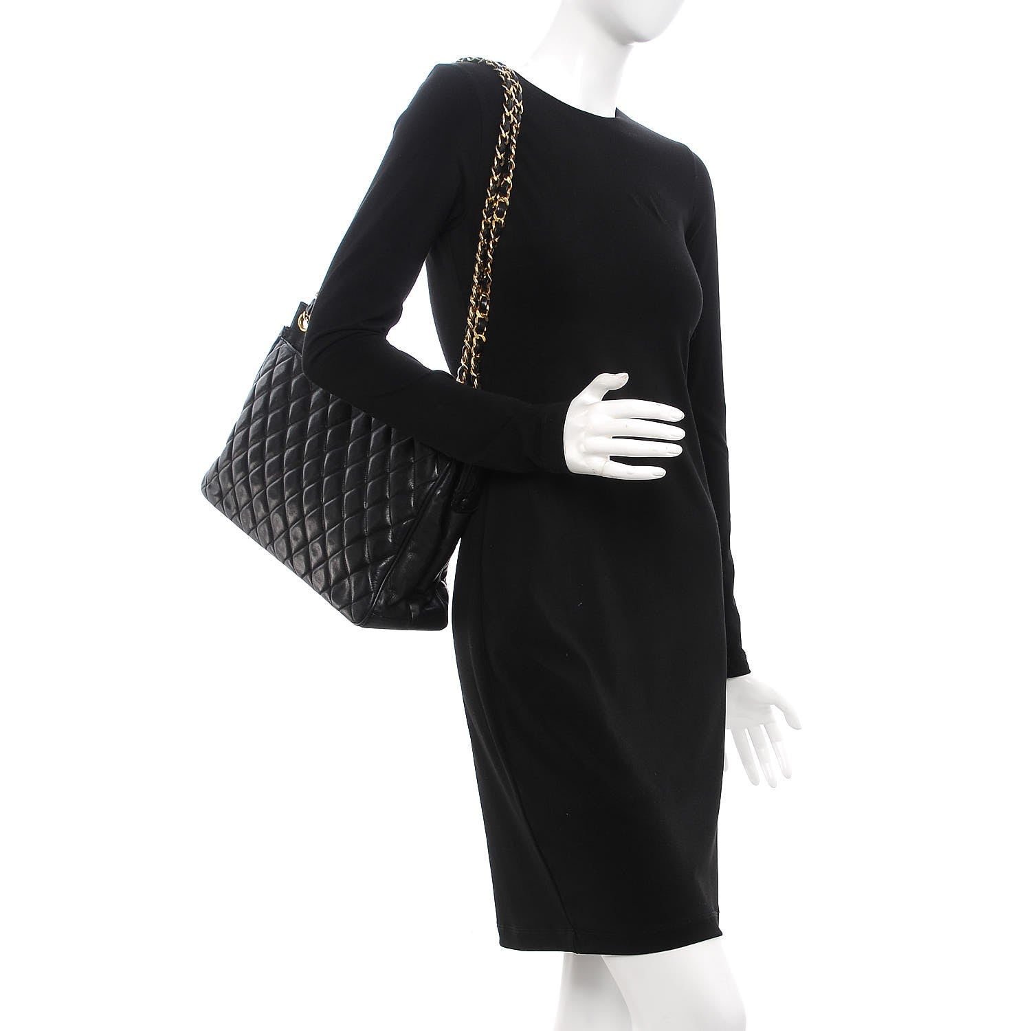 Chanel Lambskin Quilted Shoulder Bag Black 2 of 11