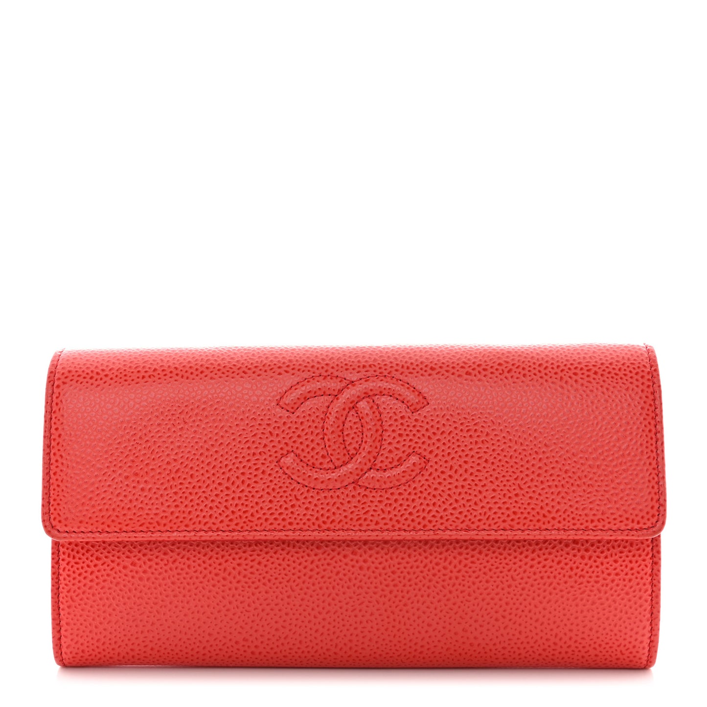 Caviar Timeless CC Large Flap Wallet Red