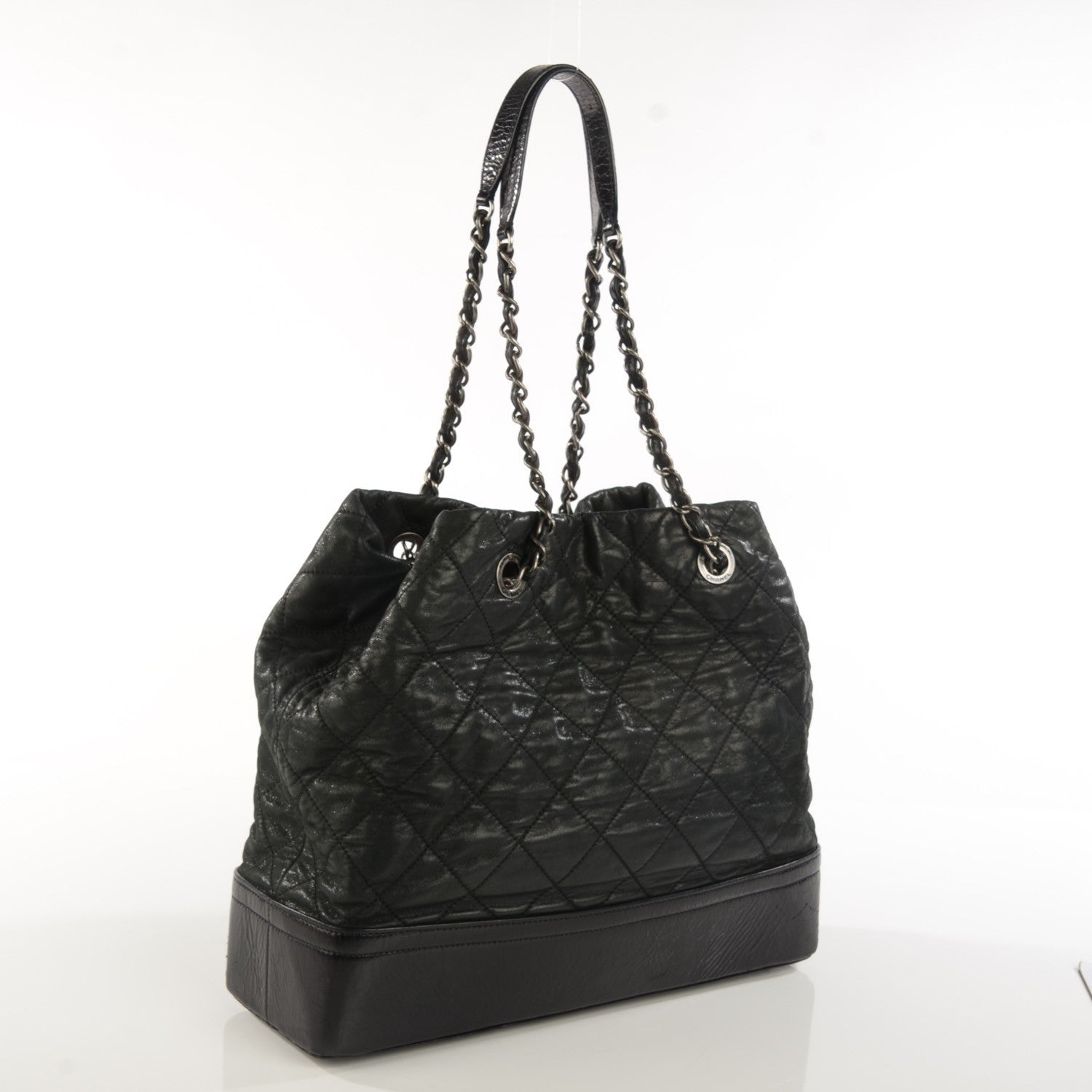 Chanel Iridescent Calfskin Quilted Large VIP Tote Black 3 of 8
