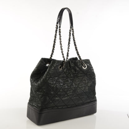 Chanel Iridescent Calfskin Quilted Large VIP Tote Black 3 of 8