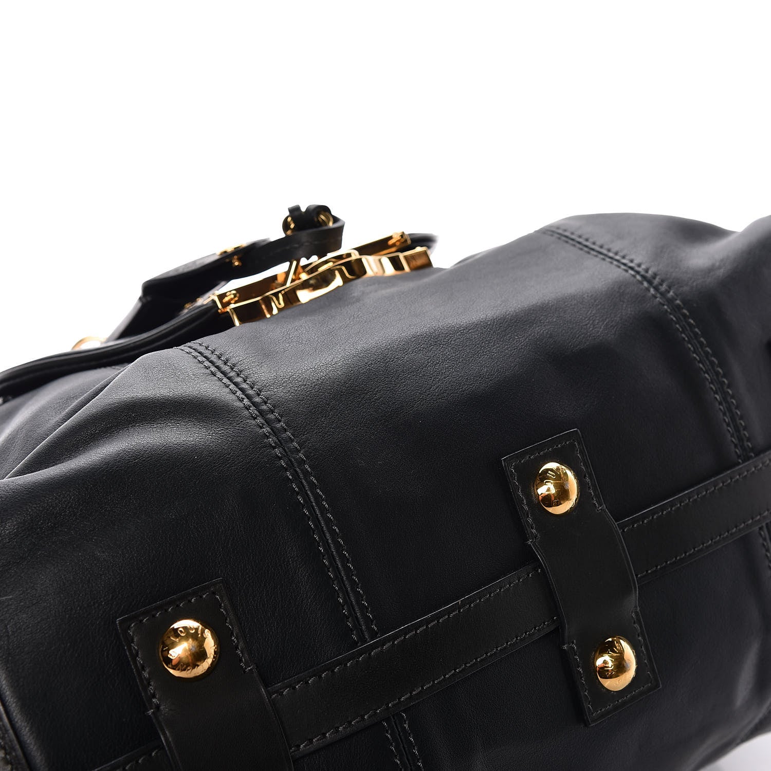 Louis Vuitton Calfskin Sac Louis Black 14 of 17