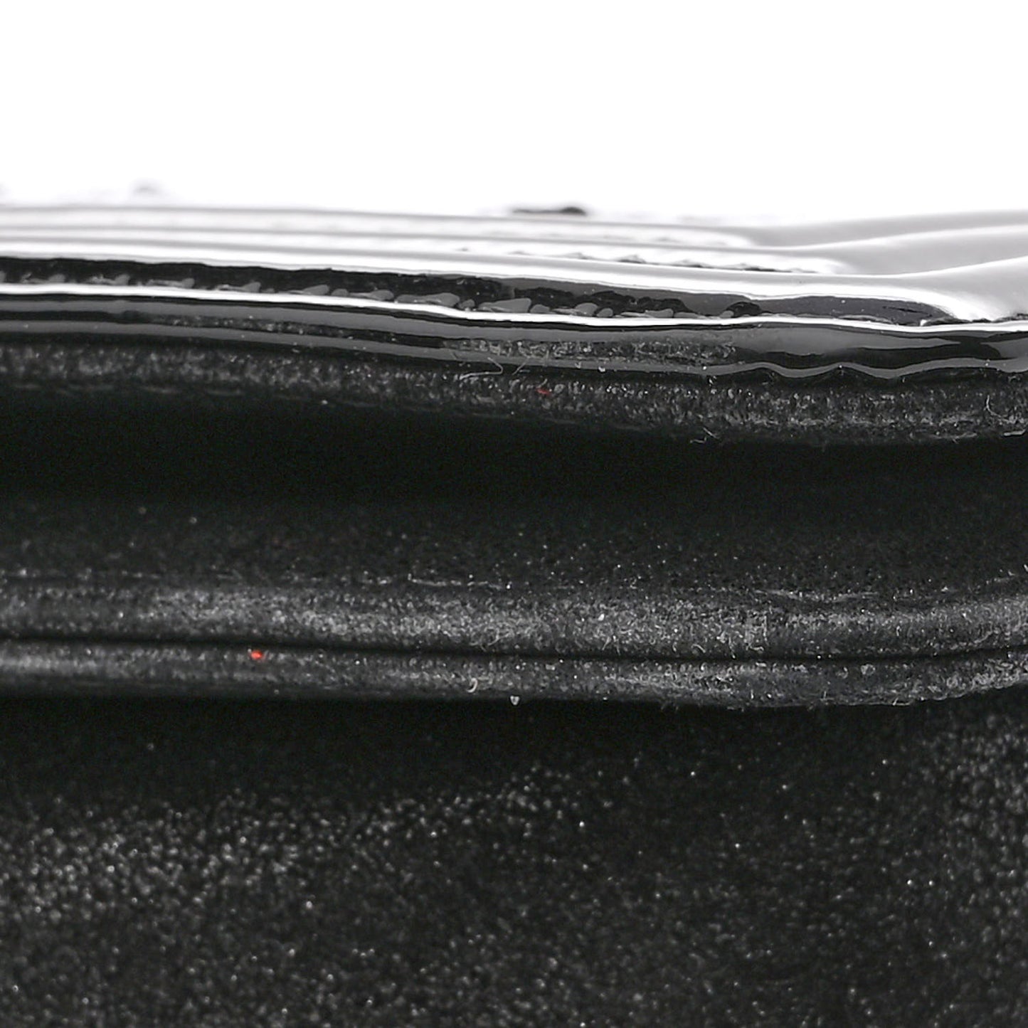 Patent Iridescent Calfskin Sequin Medium Boy Flap Bag Black