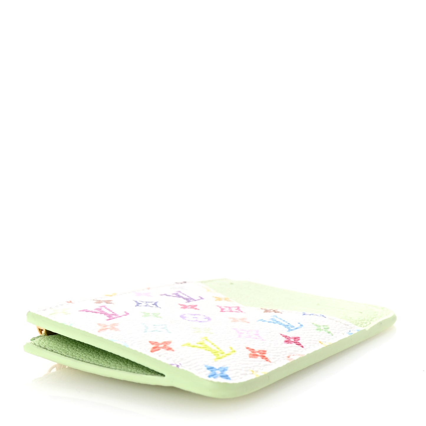 LV X TM Monogram Romy Card Holder Green Tea